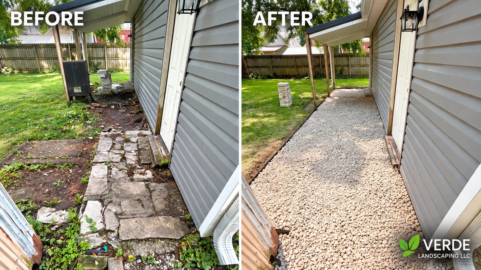 Verde Landscaping before and after project